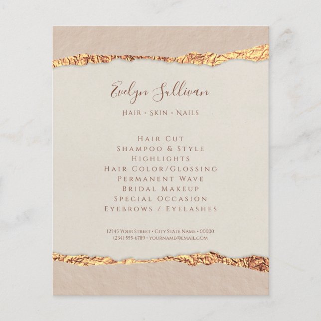 Shimmer ripped paper flyer (Front)