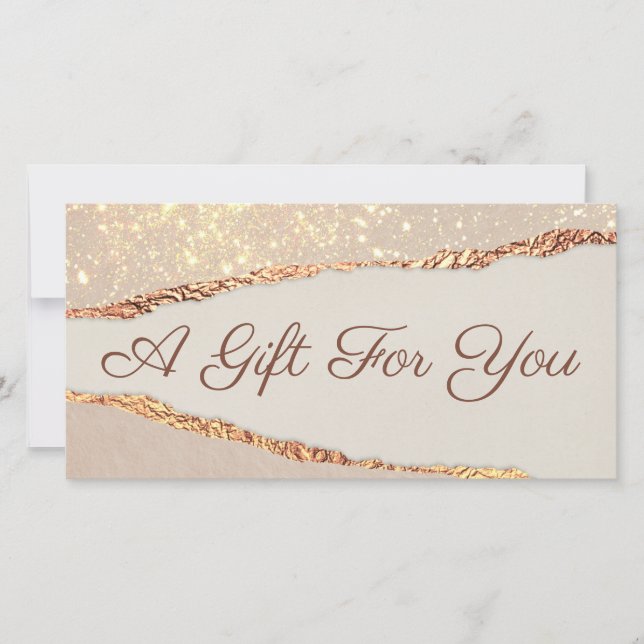 Shimmer Ripped Paper Gift Certificate (Front)