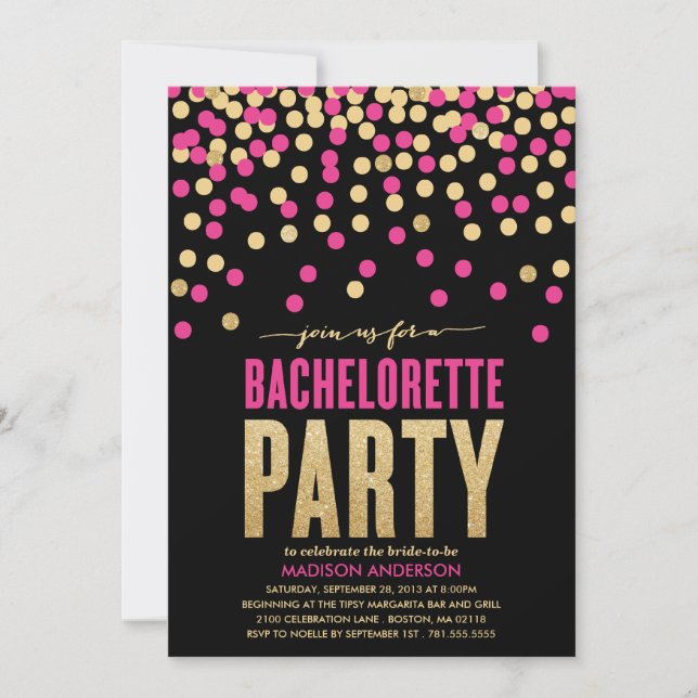 SHIMMER & SHINE | BACHELORETTE PARTY INVITATION (Front)