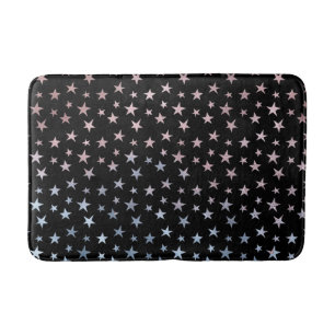 Shimmer Stars Pink and Blue Ombre Bath Mat