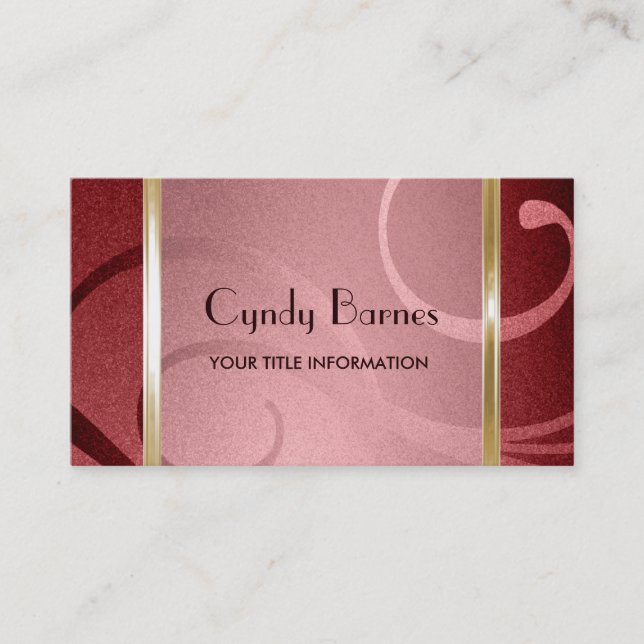 Shimmer Swirls Business Card (Front)