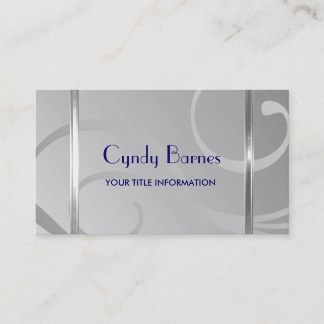 Shimmer Swirls Business Card (Front)