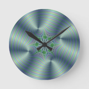 Shimmerine - Fractal Art Round Clock