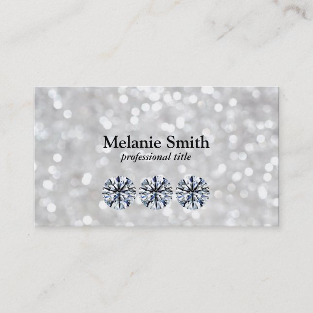 Shimmering 2 | Diamonds Business Card (Front)