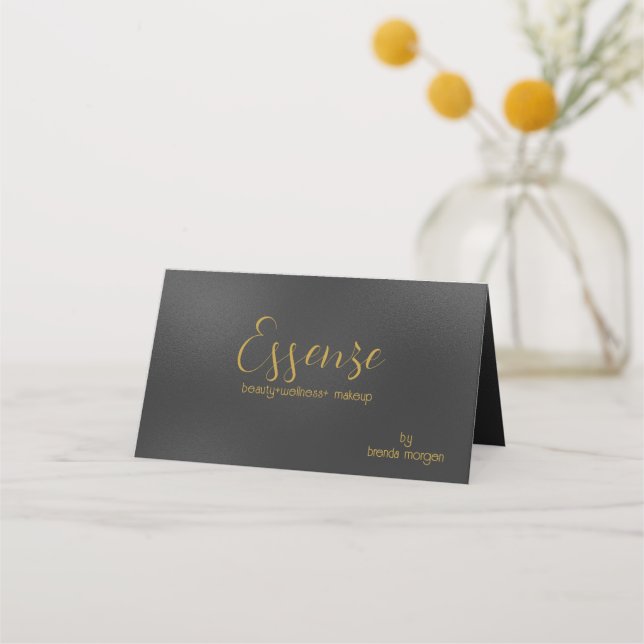 Shimmering black and gold Modern Background Loyalty Card (Front)