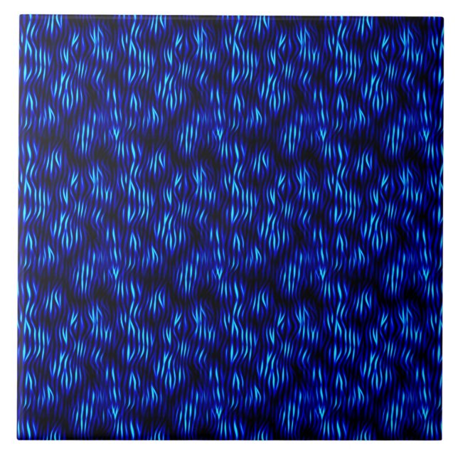 Shimmering Blue 6" X 6" Ceramic Tile (Front)