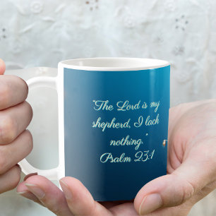 Shimmering Blue and God Frame Customisable Coffee Mug