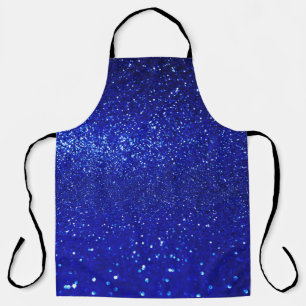 Shimmering Blue Glitter Canvas Apron