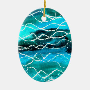Shimmering Blue-green Ornament