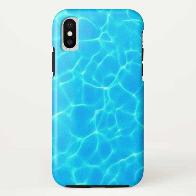 Shimmering Blue Pool Water Reflections Photo Case-Mate iPhone Case (Back)