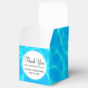 Shimmering Blue Pool Water Reflections Photo Favour Box