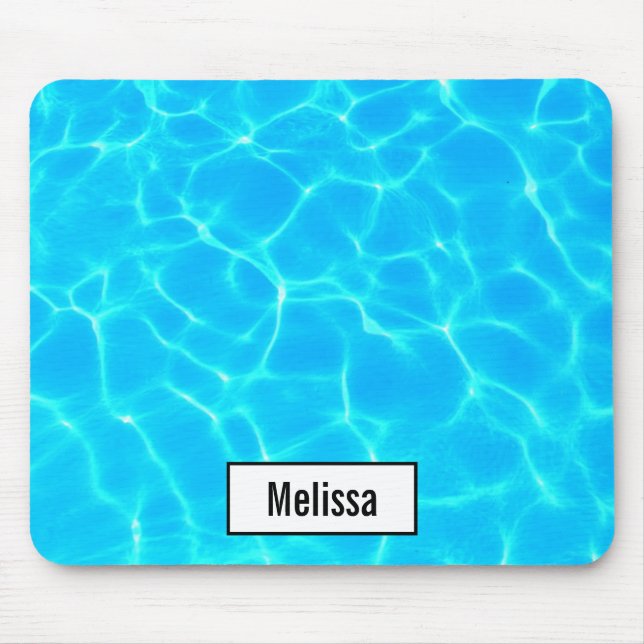 Shimmering Blue Pool Water Reflections Photo Mouse Mat (Front)