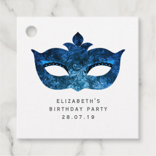 Shimmering Blue Velvet Debutante Favour Tags