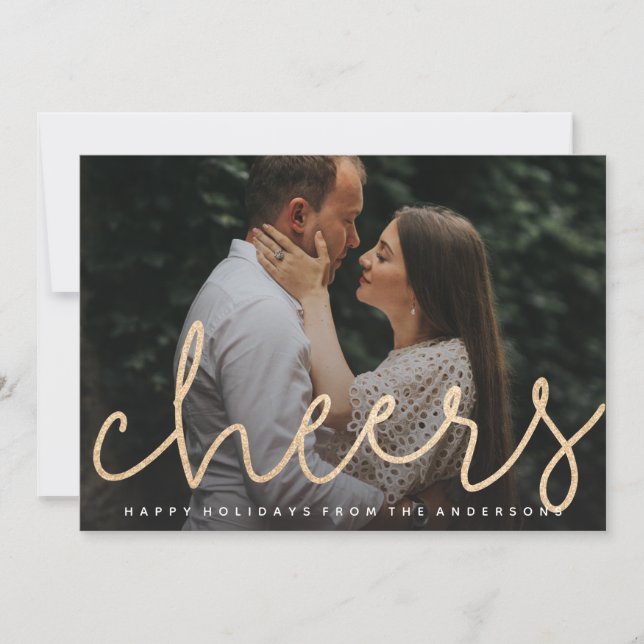 Shimmering Cheers Photo Card (Front)