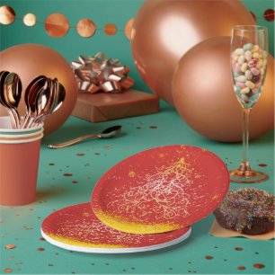 Shimmering Christmas Tree 7" Paper Plates