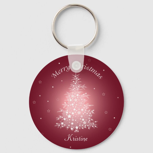 Shimmering Christmas Tree Keychain (Front)
