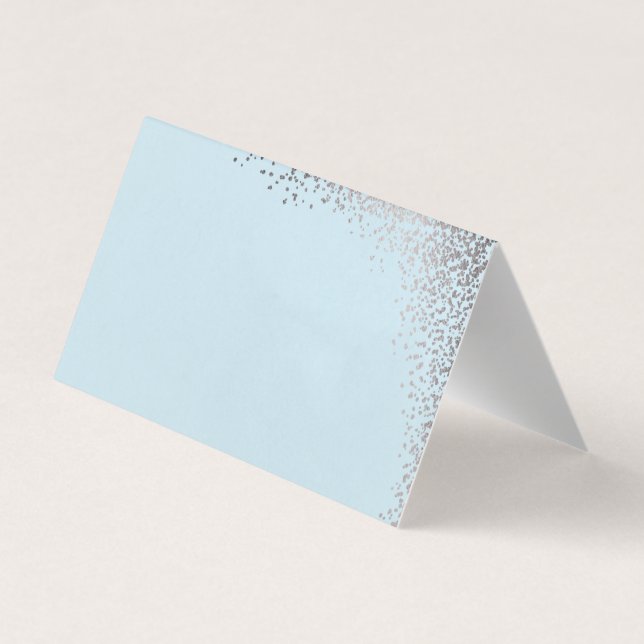 Shimmering confetti table place cards (Back)