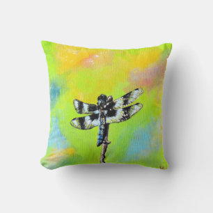 Shimmering Dragonfly Painting Cushion