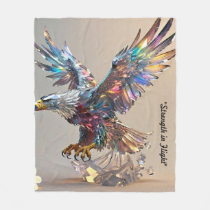 "Shimmering Eagle Graphic" Fleece Blanket