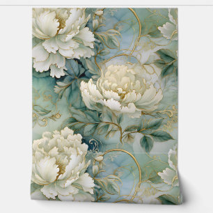 Shimmering Evergreen Elegance Botanical Wallpaper