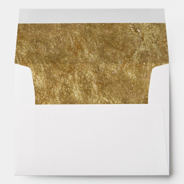 Shimmering Faux Gold  Envelope (Back (Bottom))