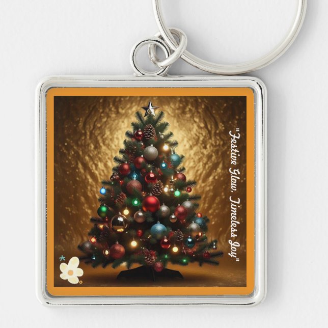 "Shimmering Festivities" Key Ring (Front)