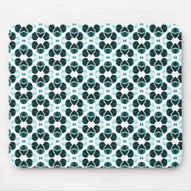 Shimmering Glam Mousepad, Teal Mouse Mat (Front)
