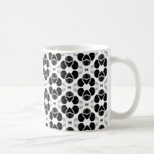 Shimmering Glam Mug, Black and White Coffee Mug