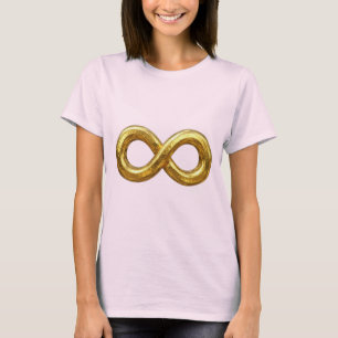 Shimmering Gold Infinity Symbol T-Shirt