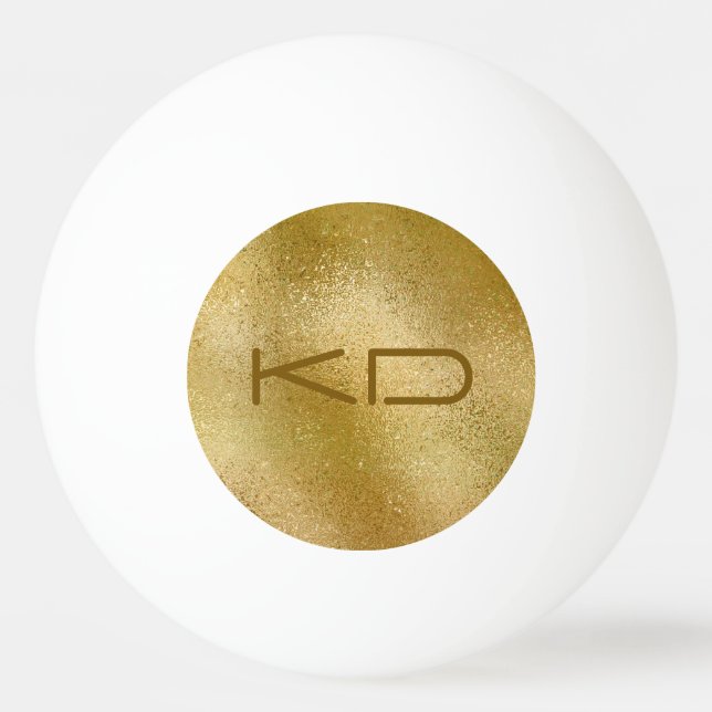 Shimmering gold iridescent texture ping pong ball (Front)