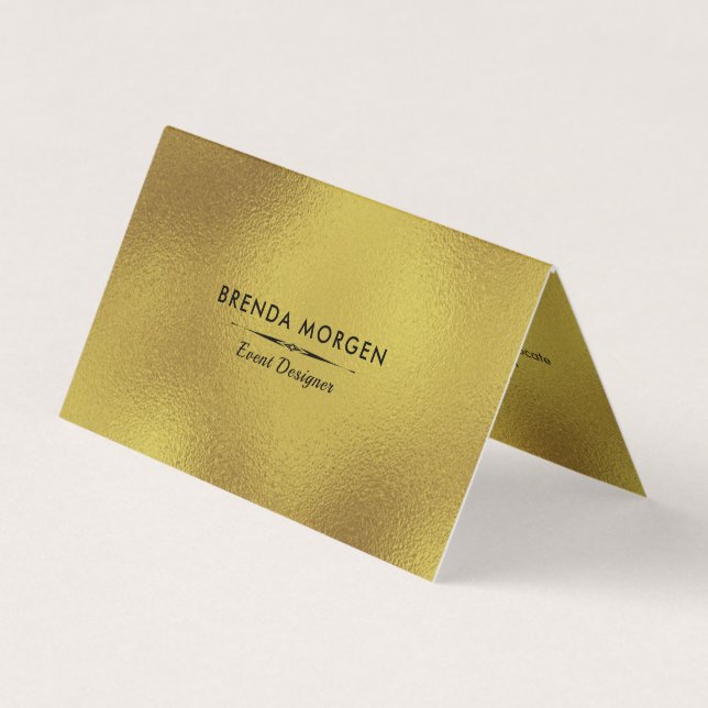 Shimmering Gold Modern Background Business Card (Front)