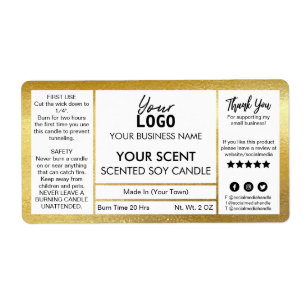 Shimmering Gold Paint Scented Soy Candle