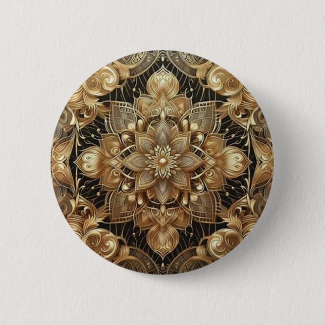 Shimmering Gold Stripes Buttons (Front)