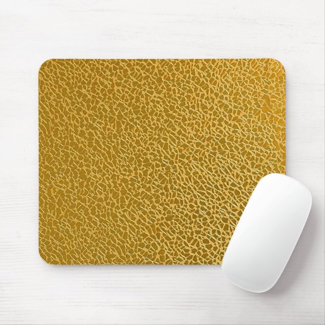 Shimmering Gold Texture Computer Mouse Pad (With Mouse)