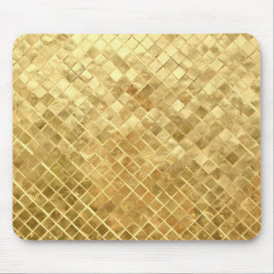 shimmering gold tile mouse mat