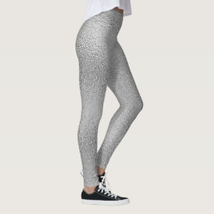 Shimmering Grey Glass Design Leggings