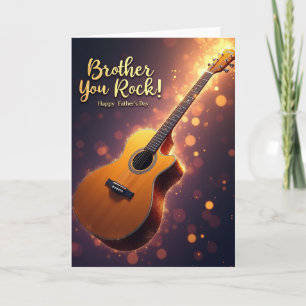 Shimmering Guitar Fathers Card
