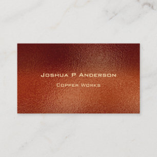 Shimmering Hammered Dark Copper Business Card
