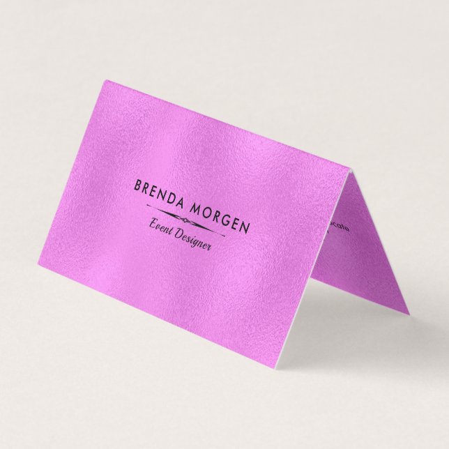 Shimmering Hot Pink Modern Background Business Card (Front)