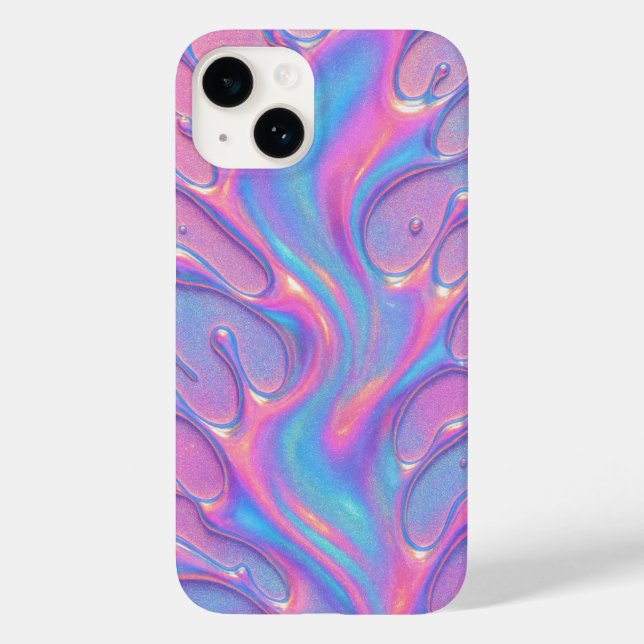 Shimmering Ink Splash Vibrant iPhone Case (Back)