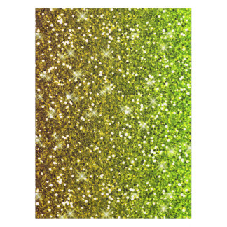 Shimmering Light Green Gold Glitters Tablecloth