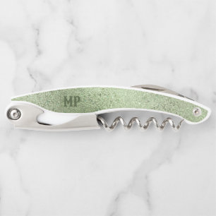 Shimmering light green iridescent texture corkscrew