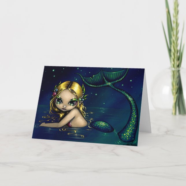 "Shimmering Mermaid" Greeting Card (Front)