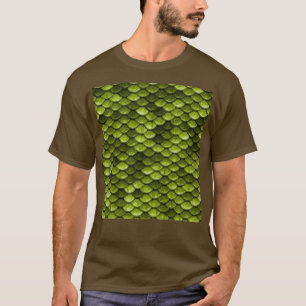 Shimmering Mermaid Scale Textured Seamless Pattern T-Shirt