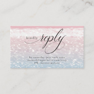 Shimmering Ocean Waters RSVP Business Card