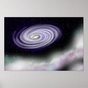 Shimmering of the purple galaxy. poster