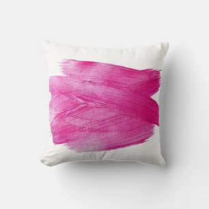 Shimmering Pink Foil: Watercolor Abstract Cushion