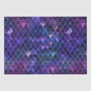 Shimmering Purple Ombre & Glitter Dragon Scales Tissue Paper