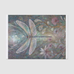 Shimmering Queen of Summer, Dragonfly Garden Tissue Paper