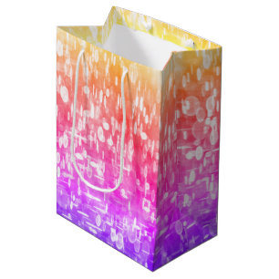 Shimmering Rainbow Colours Medium Gift Bag